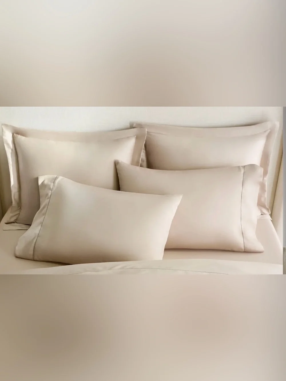 NWOT Quince Signature Giza Cotton Sateen Pillowcase Set, King (Sand)